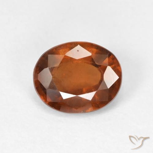 1.51ct 天然 琥珀橙 钙铝榴石, 椭圆形, VVS-VS