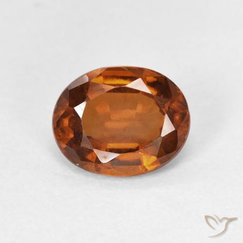 1.60ct 天然 Medium Dark-Orange 钙铝榴石, 椭圆形, VVS-VS
