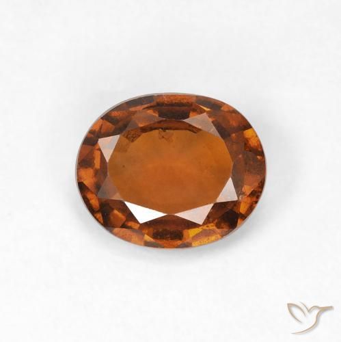 1.14ct 天然 深橙色 钙铝榴石, 椭圆形, VVS-VS