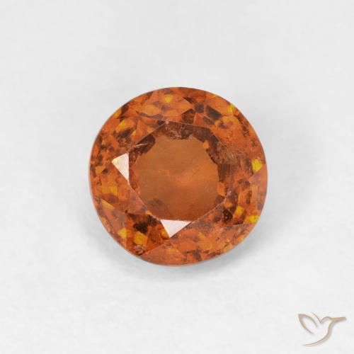 0.96ct 天然 Medium Dark-Orange 钙铝榴石, 圆形的, VS