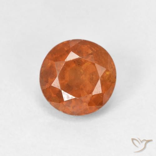 1.09ct 天然 中橙 钙铝榴石, 圆形的, VS