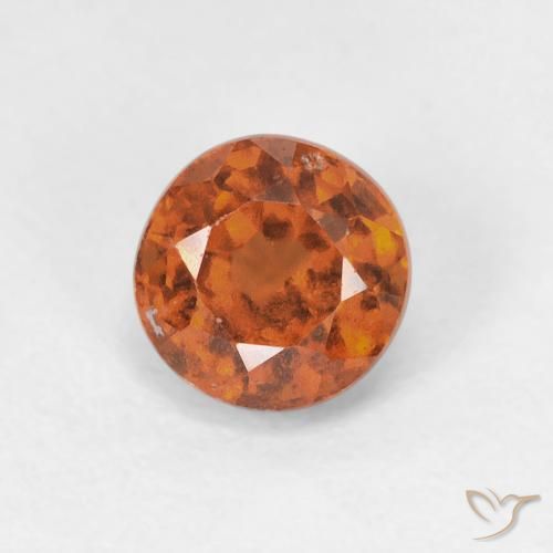 1.10ct 天然 深橙色 钙铝榴石, 圆形的, VS