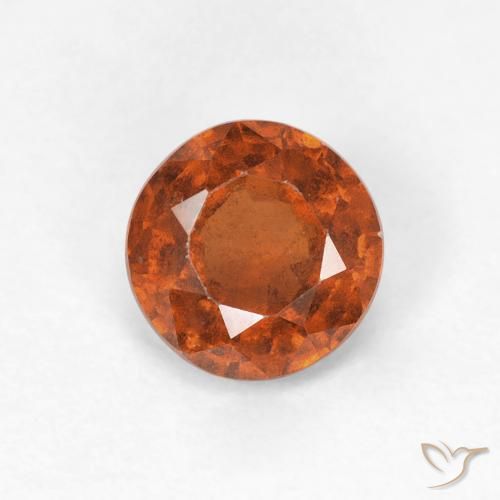 0.95ct 天然 Medium Dark-Orange 钙铝榴石, 圆形的, VS