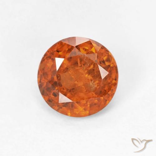 1.07ct 天然 深橙色 钙铝榴石, 圆形的, VS