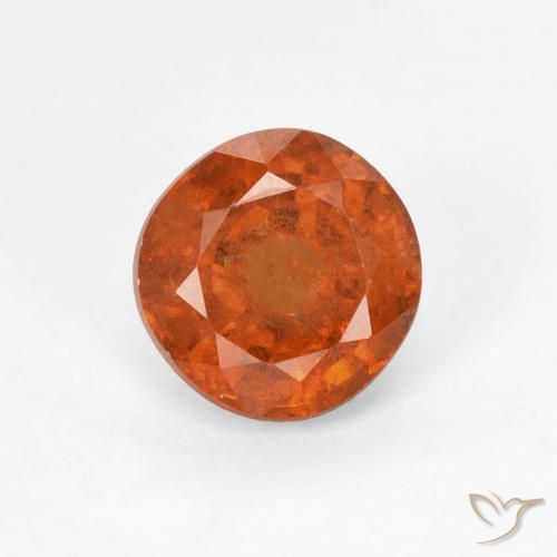 1.04ct 天然 深橙色 钙铝榴石, 圆形的, VS