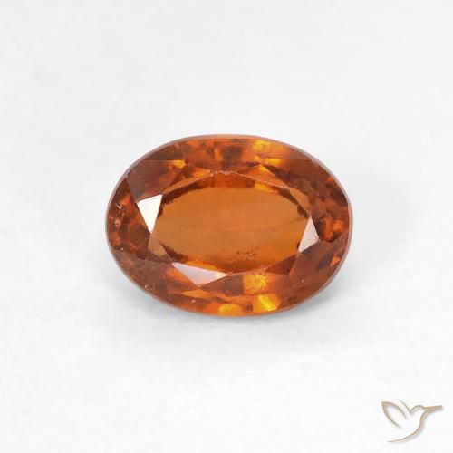 0.83ct 天然 Medium Dark-Orange 钙铝榴石, 椭圆形, VS