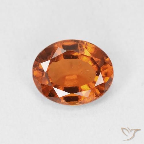 1.28ct 天然 深橙色 钙铝榴石, 椭圆形, VS