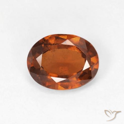 1.41ct 天然 琥珀橙 钙铝榴石, 椭圆形, VS