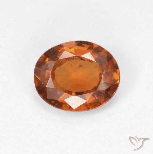 1.18ct 天然 Medium Dark-Orange 钙铝榴石, 椭圆形, VS