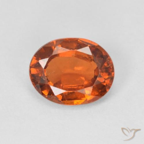 1.53ct 天然 红橙色 钙铝榴石, 椭圆形, VS