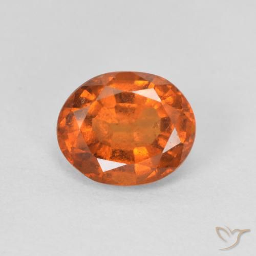 1.39ct 天然 深橙色 钙铝榴石, 椭圆形, VS