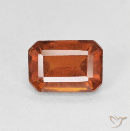 1.69ct 天然 红橙色 钙铝榴石, 祖母绿式切割, VS-SI