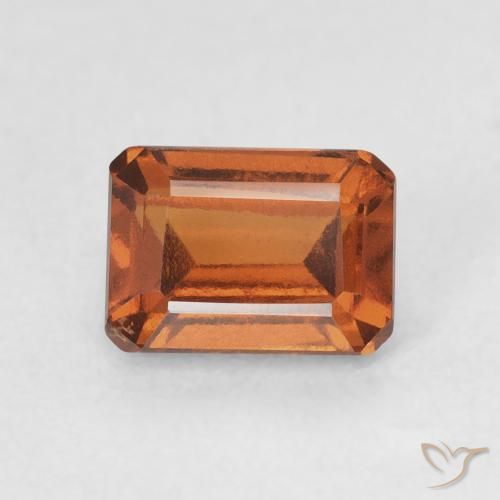 1.43ct 天然 Medium Dark-Orange 钙铝榴石, 祖母绿式切割, VVS-VS