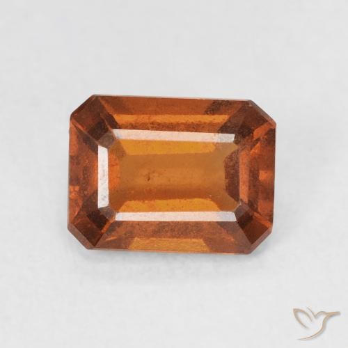1.44ct 天然 深橙色 钙铝榴石, 祖母绿式切割, VVS-VS
