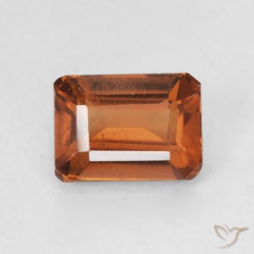 1.50ct 天然 Medium Dark-Orange 钙铝榴石, 祖母绿式切割, VVS-VS