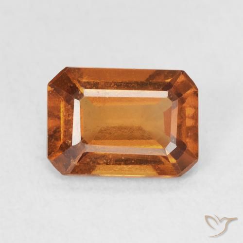 1.50ct 天然 深橙色 钙铝榴石, 祖母绿式切割, VVS-VS