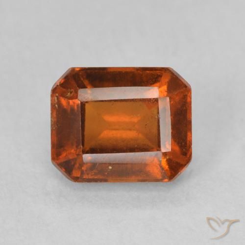 1.27ct 天然 深橙色 钙铝榴石, 祖母绿式切割, VS
