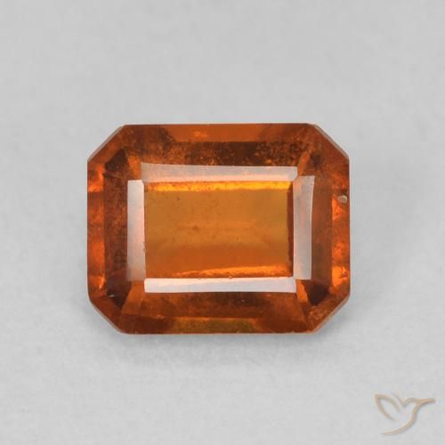 1.07ct 天然 中橙 钙铝榴石, 祖母绿式切割, VS