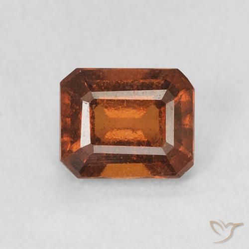1.04ct 天然 琥珀橙 钙铝榴石, 祖母绿式切割, VVS-VS
