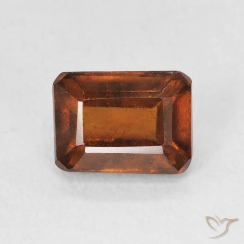 1.58ct 天然 深橙色 钙铝榴石, 祖母绿式切割, VVS-VS