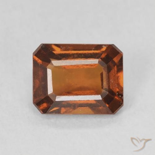 1.50ct 天然 深橙色 钙铝榴石, 祖母绿式切割, VVS-VS