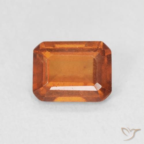 0.90ct 天然 深橙色 钙铝榴石, 祖母绿式切割, VVS-VS