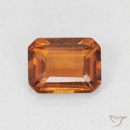 1.12ct 天然 Medium Dark-Orange 钙铝榴石, 祖母绿式切割, VVS-VS