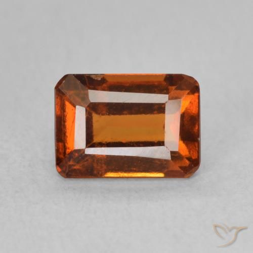 1.34ct 天然 火橙 钙铝榴石, 祖母绿式切割, VS