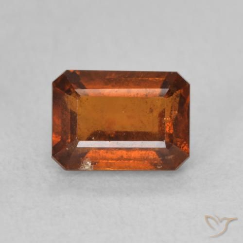 1.42ct 天然 红橙色 钙铝榴石, 祖母绿式切割, VS-SI