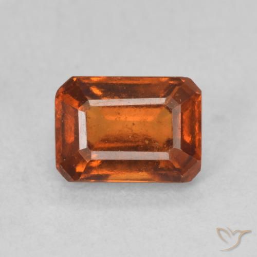 1.31ct 天然 红橙色 钙铝榴石, 祖母绿式切割, VS-SI