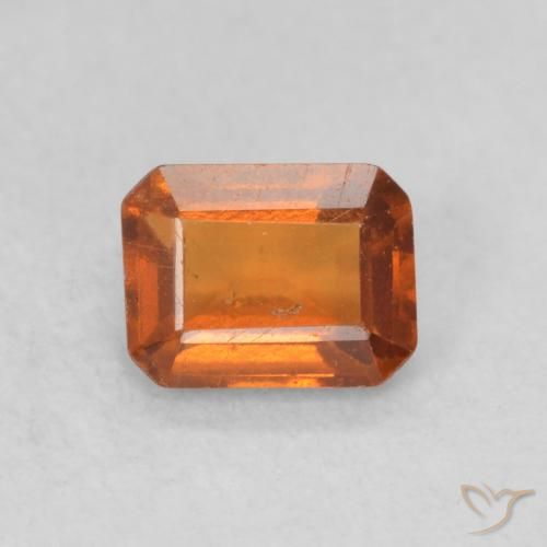 0.79ct 天然 深橙色 钙铝榴石, 祖母绿式切割, VS-SI