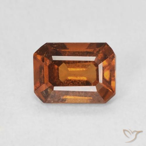1.02ct 天然 深橙色 钙铝榴石, 祖母绿式切割, VVS
