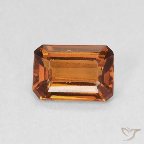 1.06ct 天然 Medium Dark-Orange 钙铝榴石, 祖母绿式切割, VVS