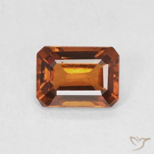 0.90ct 天然 红橙色 钙铝榴石, 祖母绿式切割, VVS