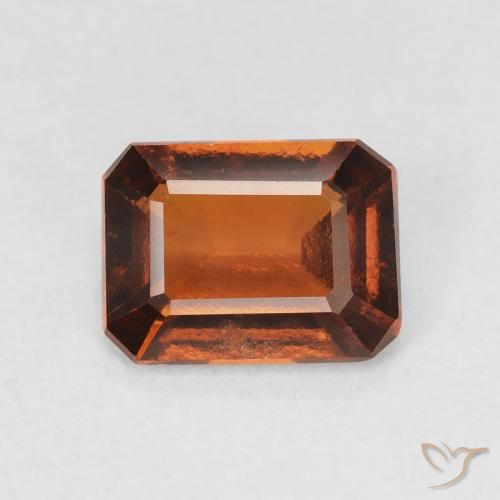 1.42ct 天然 深橙色 钙铝榴石, 祖母绿式切割, VVS