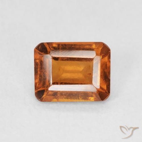 1.07ct 天然 深橙色 钙铝榴石, 祖母绿式切割, VS-SI