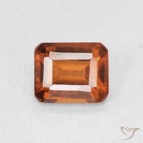 0.77ct 天然 深橙色 钙铝榴石, 祖母绿式切割, VS-SI