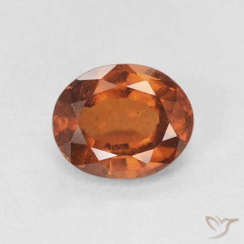 1.77ct 天然 Medium Dark-Orange 钙铝榴石, 椭圆形, VS