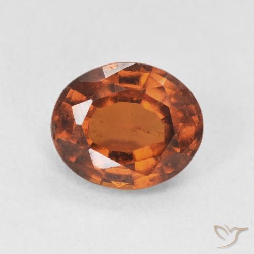 2.04ct 天然 红橙色 钙铝榴石, 椭圆形, VS