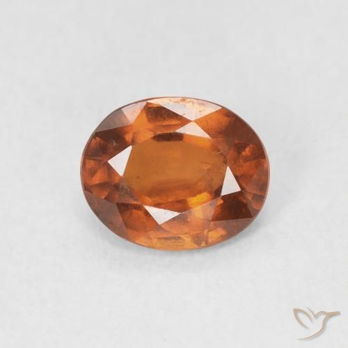 1.41ct 天然 红橙色 钙铝榴石, 椭圆形, VS