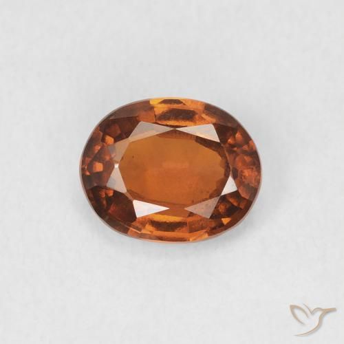 1.21ct 天然 琥珀橙 钙铝榴石, 椭圆形, VS