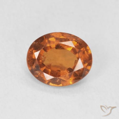 1.36ct 天然 Medium Dark-Orange 钙铝榴石, 椭圆形, VS