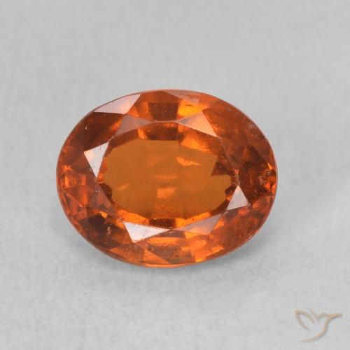 1.39ct 天然 琥珀橙 钙铝榴石, 椭圆形, VS-SI