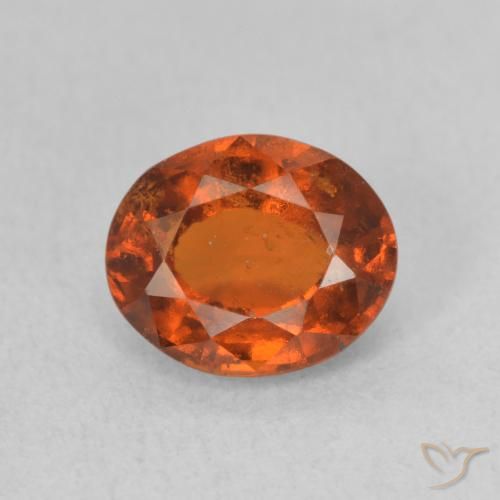1.65ct 天然 红橙色 钙铝榴石, 椭圆形, VS-SI