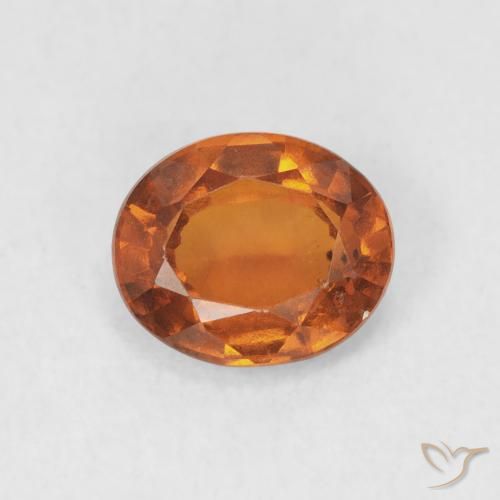 1.32ct 天然 深橙色 钙铝榴石, 椭圆形, VS