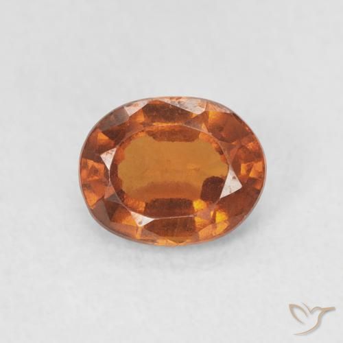 1.18ct 天然 Medium Dark-Orange 钙铝榴石, 椭圆形, VS