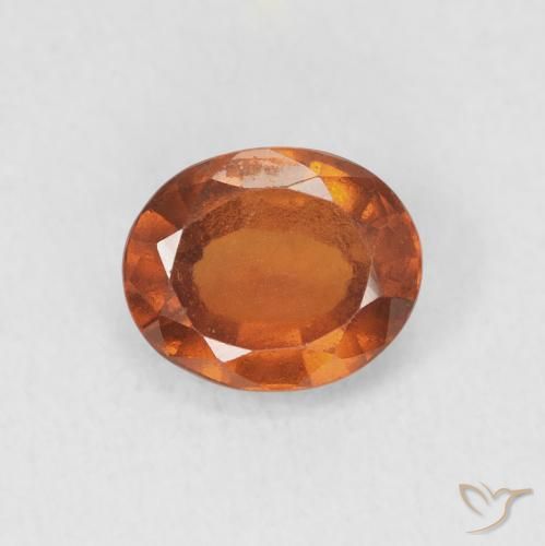 1.48ct 天然 红橙色 钙铝榴石, 椭圆形, VS