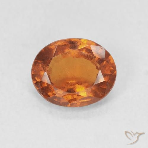 1.45ct 天然 黄橙色 钙铝榴石, 椭圆形, VS