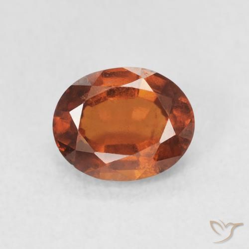 1.39ct 天然 琥珀橙 钙铝榴石, 椭圆形, VS