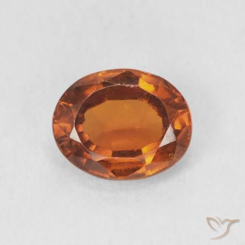 1.63ct 天然 深橙色 钙铝榴石, 椭圆形, VS